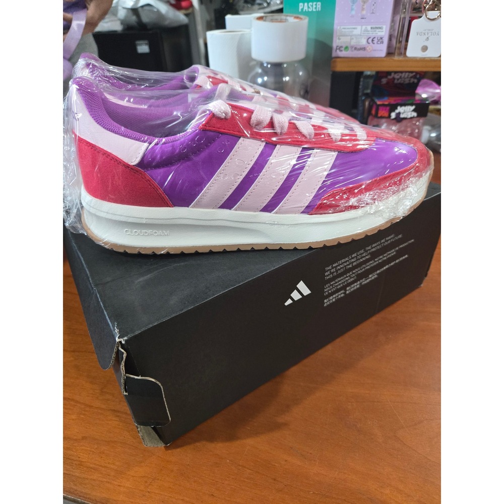 Adidas Run 70s 2.0 J Purple Pink Sneakers JQ9591 Kids Size 6 US New
